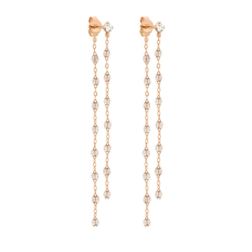 Gigi Clozeau - Classic Gigi dangling Sparkle diamond earrings, Rose Gold