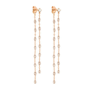 Gigi Clozeau - Classic Gigi dangling Sparkle diamond earrings, Rose Gold