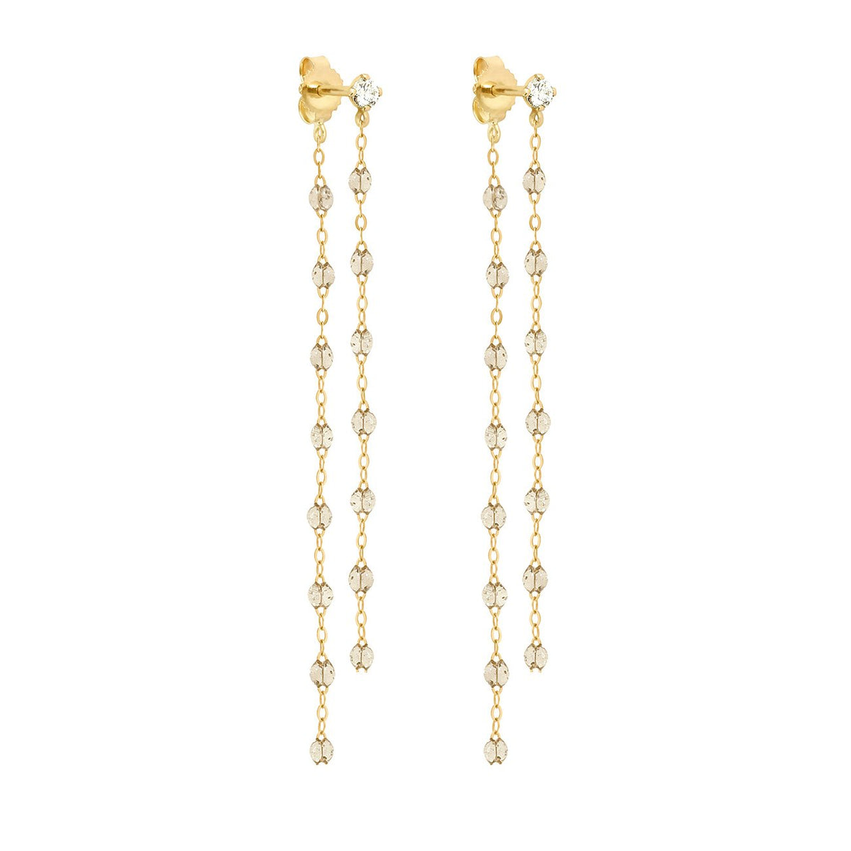 Classic Gigi dangling Sparkle diamond earrings, Yellow Gold