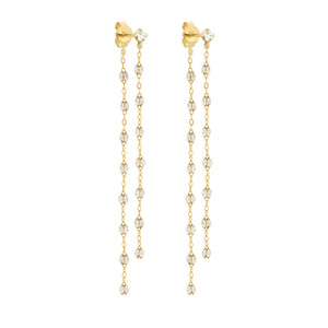 Gigi Clozeau - Classic Gigi dangling Sparkle diamond earrings, Yellow Gold
