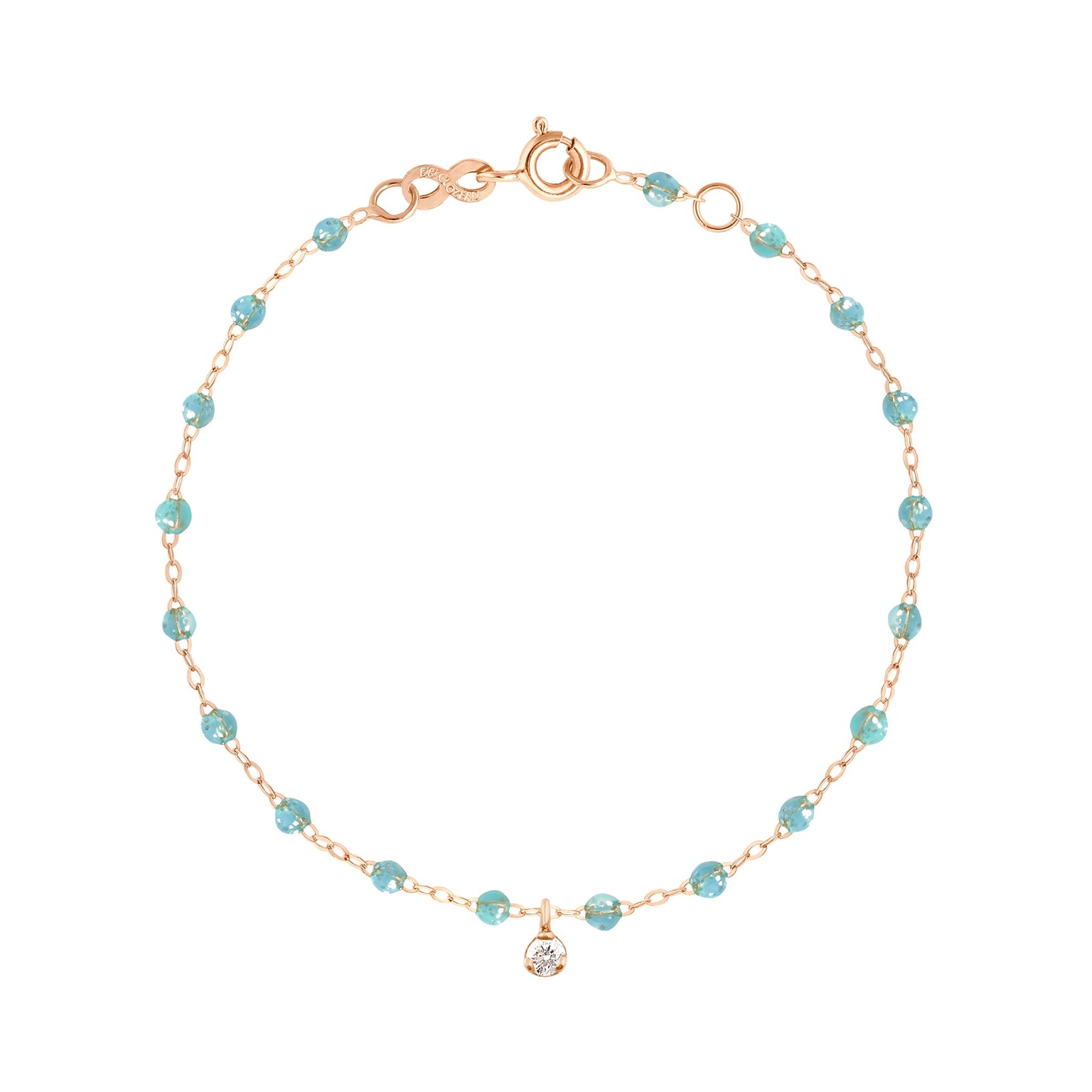 Gigi Clozeau - Gigi Supreme 1 Diamond Bracelet, Aqua, Rose Gold, 6.7"