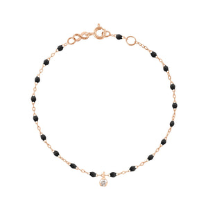 Gigi Clozeau - Gigi Supreme 1 Diamond Bracelet, Black, Rose Gold, 6.7"