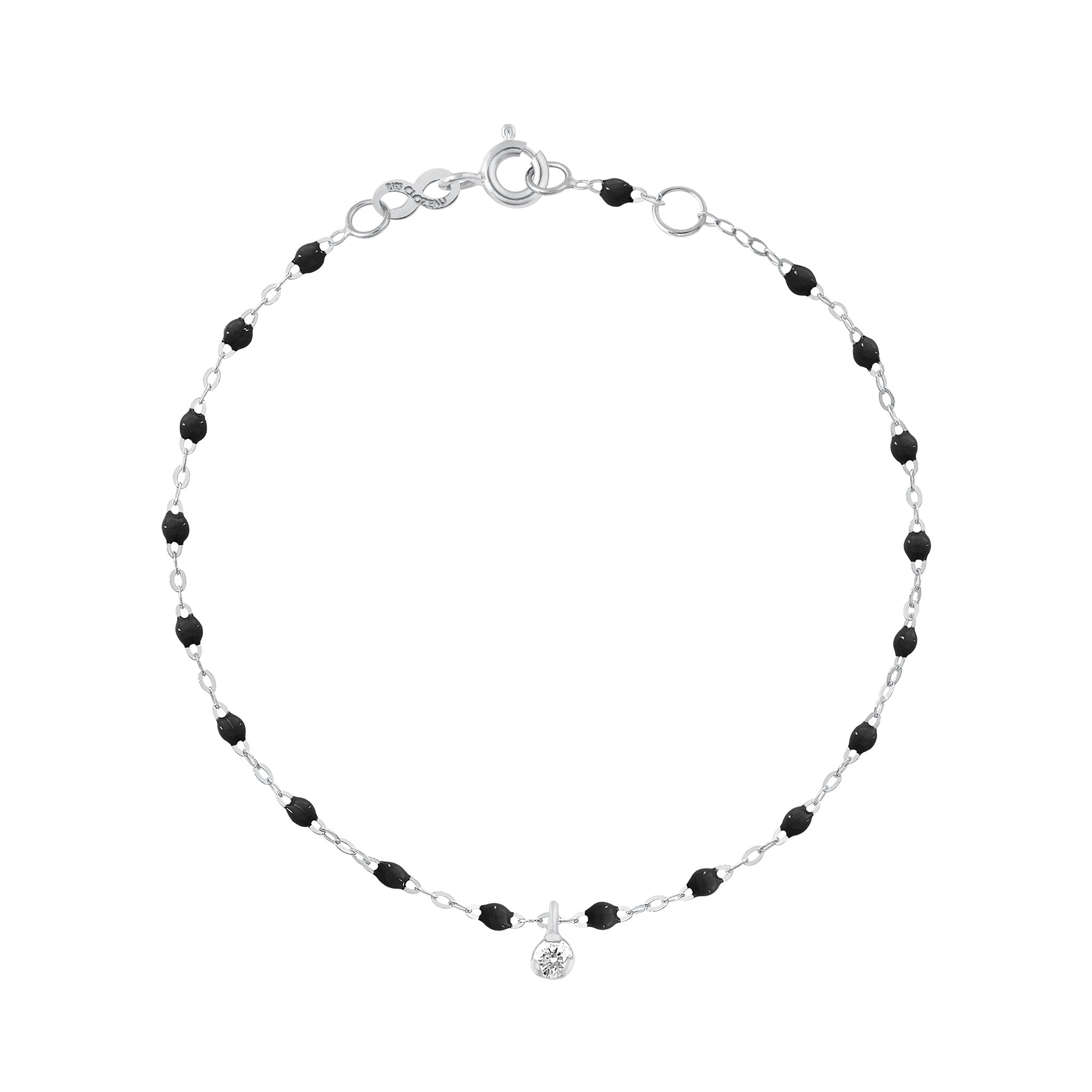 Gigi Clozeau - Gigi Supreme 1 Diamond Bracelet, Black, White Gold, 6.7"