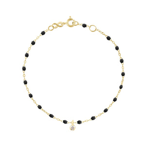 Gigi Clozeau - Gigi Supreme 1 Diamond Bracelet, Black, Yellow Gold, 6.7"