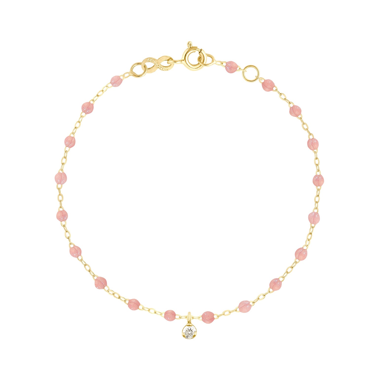 Gigi Clozeau - Gigi Supreme 1 Diamond Bracelet, Blush, Yellow Gold, 6.7"