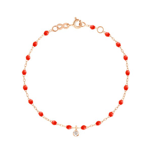 Gigi Clozeau - Gigi Supreme 1 Diamond Bracelet, Coral, Rose Gold, 6.7"
