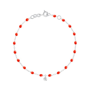 Gigi Clozeau - Gigi Supreme 1 Diamond Bracelet, Coral, White Gold, 6.7"