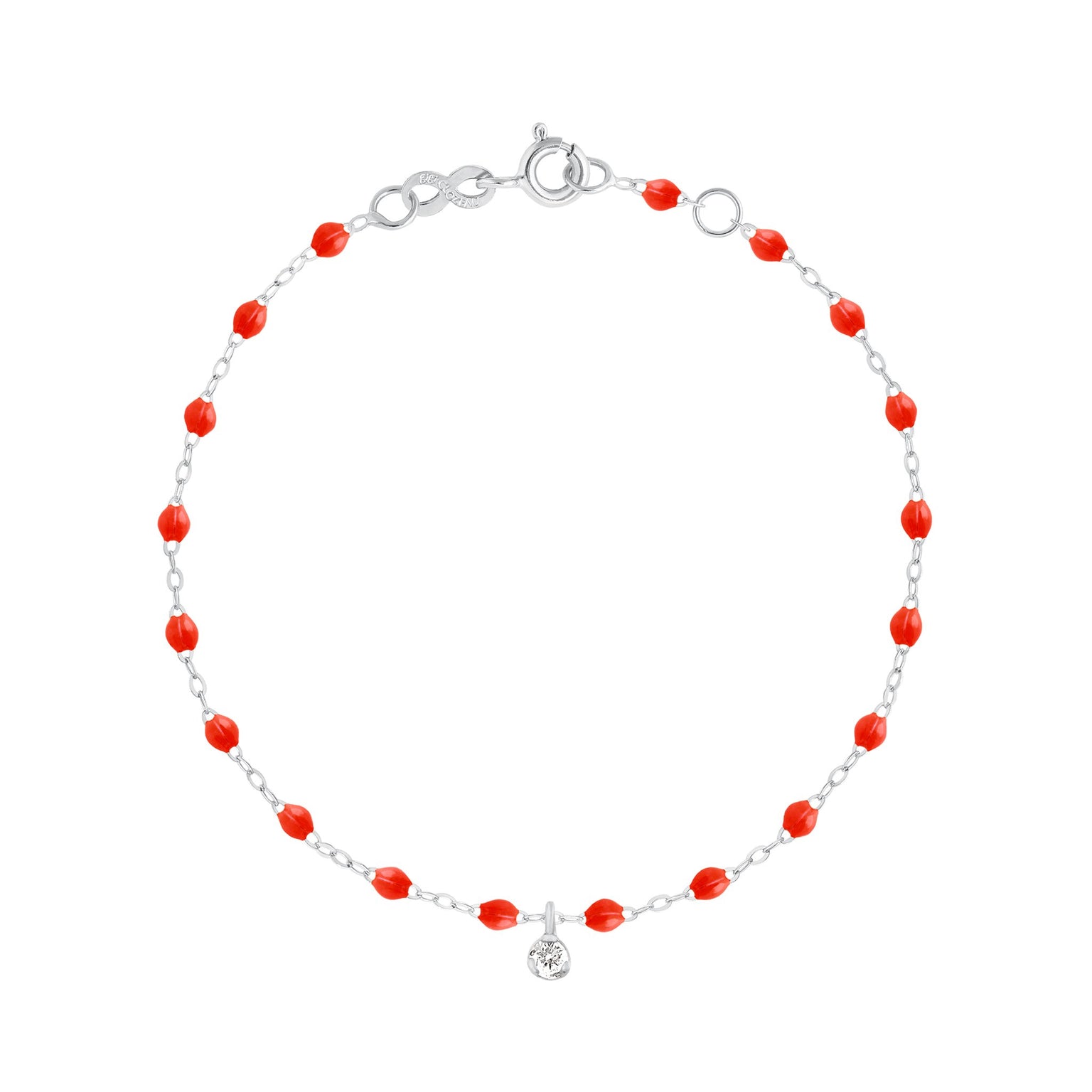 Gigi Clozeau - Gigi Supreme 1 Diamond Bracelet, Coral, White Gold, 6.7"
