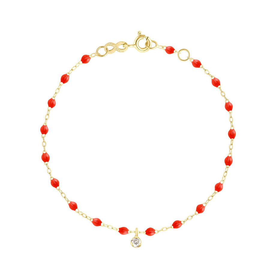 Gigi Clozeau - Gigi Supreme 1 Diamond Bracelet, Coral, Yellow Gold, 6.7