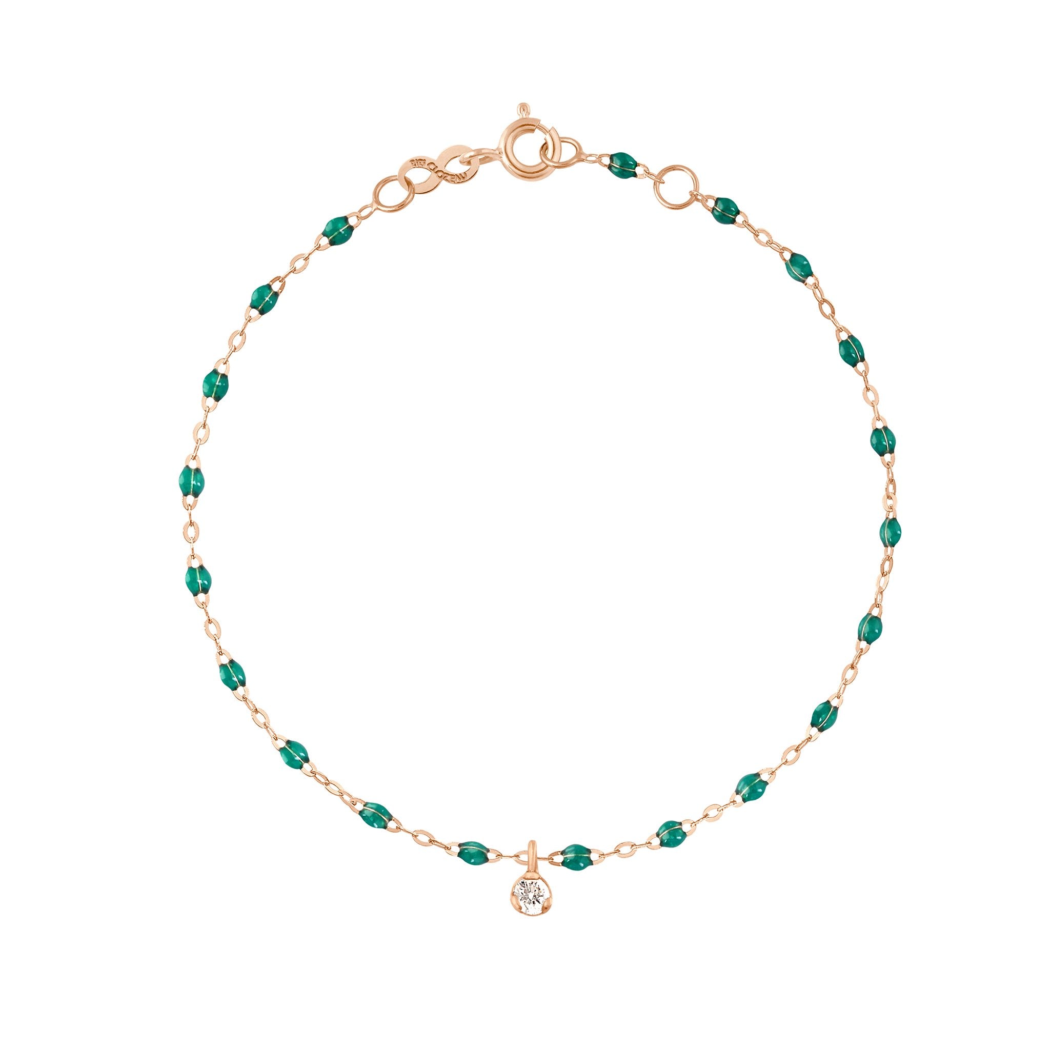 Gigi Clozeau - Gigi Supreme 1 Diamond Bracelet, Emerald, Rose Gold, 6.7"