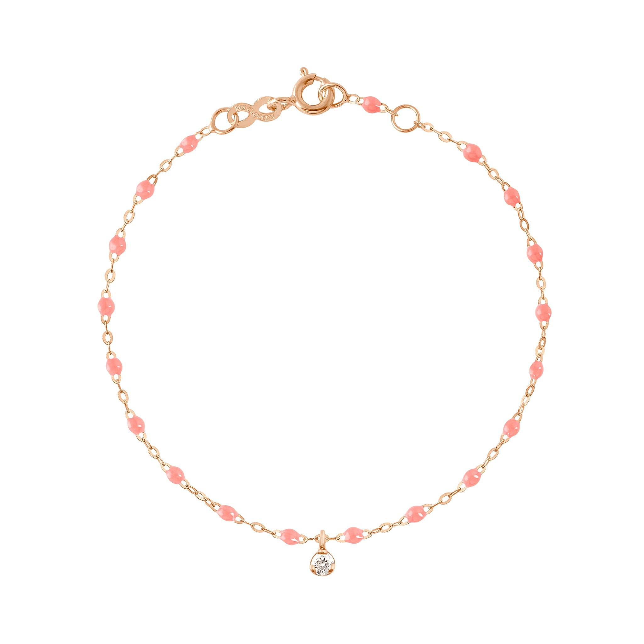 Gigi Clozeau - Gigi Supreme 1 Diamond Bracelet, Fuchsia, Rose Gold, 6.7"