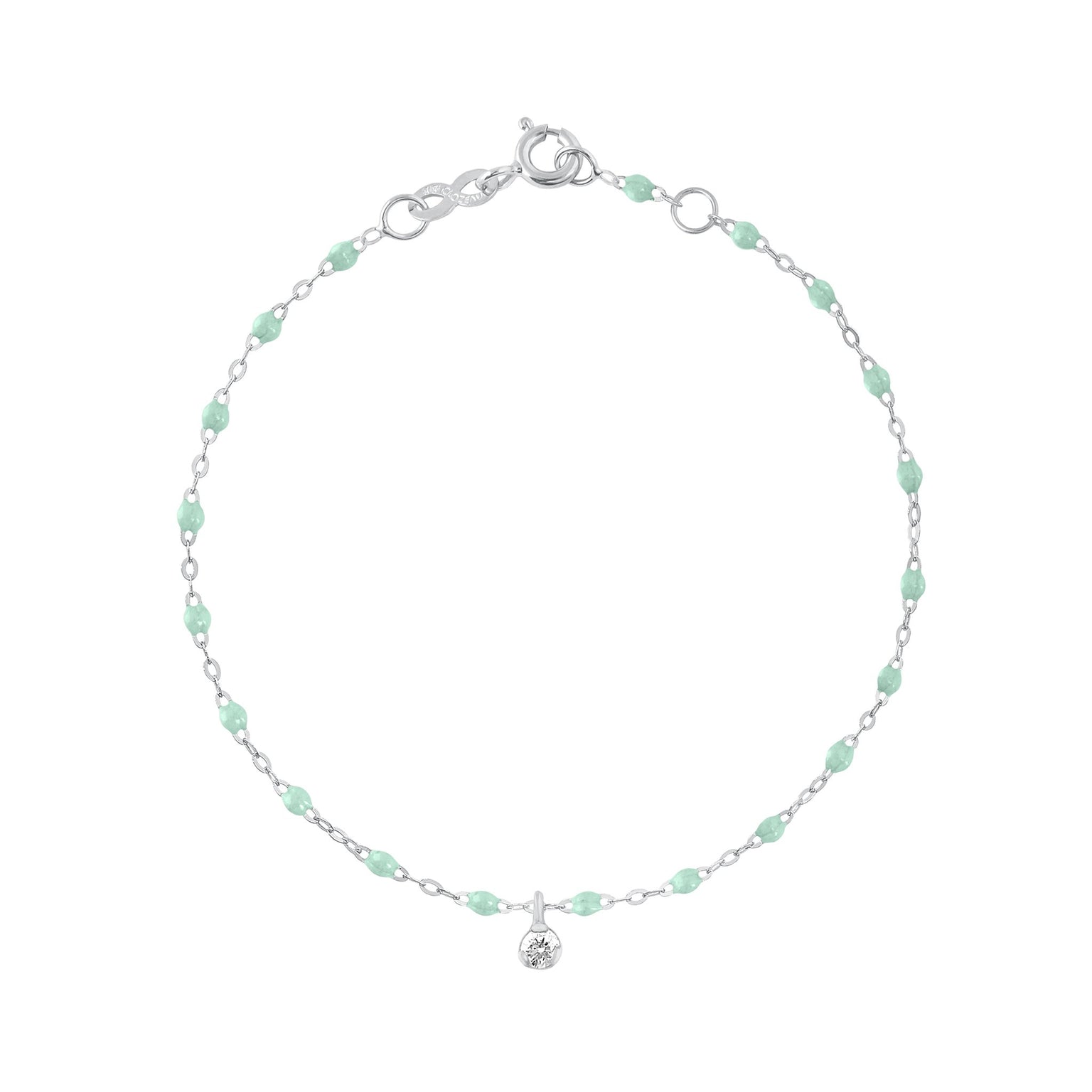 Gigi Clozeau - Gigi Supreme 1 Diamond Bracelet, Jade, White Gold, 6.7"