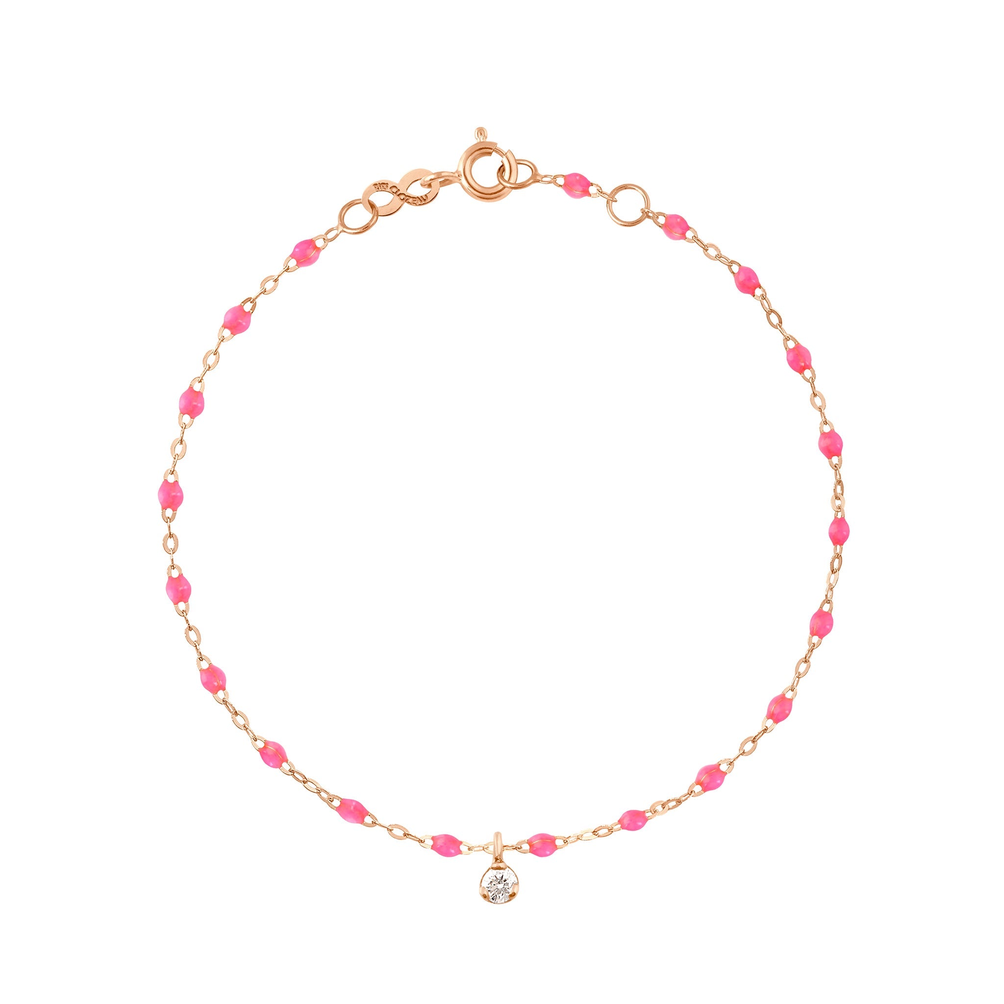 Gigi Clozeau - Gigi Supreme 1 Diamond Bracelet, Pink, Rose Gold, 6.7"