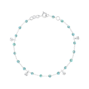 Gigi Clozeau - Gigi Supreme 4 Diamond Bracelet, Aqua, White Gold, 6.7"