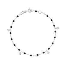 Gigi Clozeau - Gigi Supreme 4 Diamond Bracelet, Black, White Gold, 6.7"