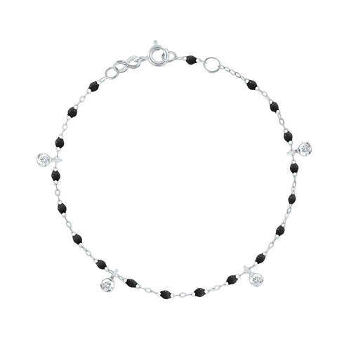 Gigi Clozeau - Gigi Supreme 4 Diamond Bracelet, Black, White Gold, 6.7