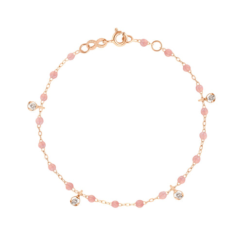 Gigi Clozeau - Gigi Supreme 4 Diamond Bracelet, Blush, Rose Gold, 6.7