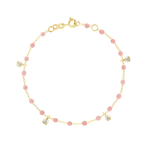 Gigi Clozeau - Gigi Supreme 4 Diamond Bracelet, Blush, Yellow Gold, 6.7