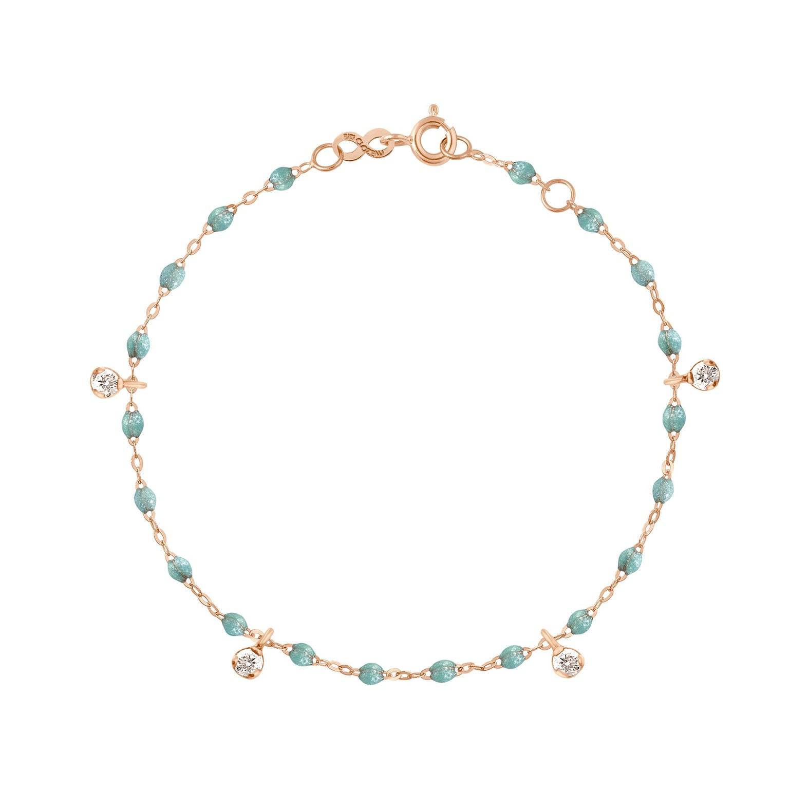 Gigi Clozeau - Gigi Supreme 4 Diamond Bracelet, Iceberg, Rose Gold, 6.7"