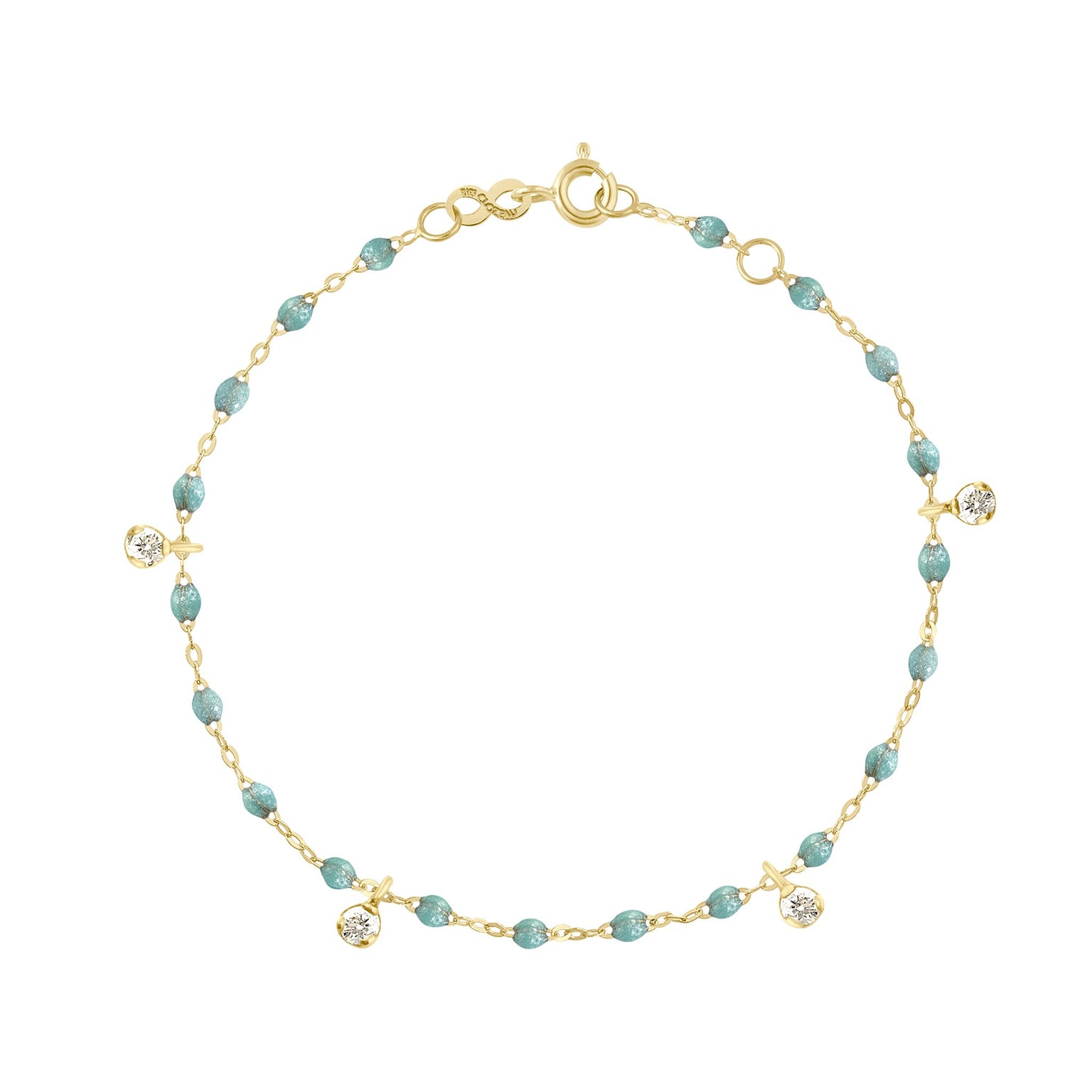 Gigi Clozeau - Gigi Supreme 4 Diamond Bracelet, Iceberg, Yellow Gold, 6.7"