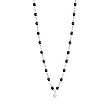 Gigi Clozeau - Gigi Supreme Classic 1 Diamond Necklace, Black, White Gold, 16.5"