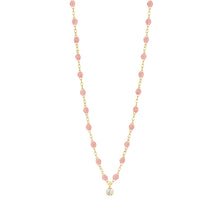 Gigi Clozeau - Gigi Supreme Classic 1 Diamond Necklace, Blush, Yellow Gold, 16.5"