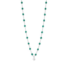 Gigi Clozeau - Gigi Supreme Classic 1 Diamond Necklace, Emerald, White Gold, 16.5"