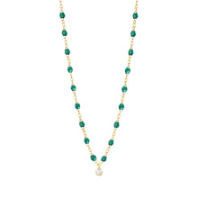 Gigi Clozeau - Gigi Supreme Classic 1 Diamond Necklace, Emerald, Yellow Gold, 16.5"