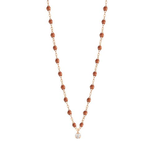 Gigi Clozeau - Gigi Supreme Classic 1 Diamond Necklace, Fauve, Rose Gold, 16.5