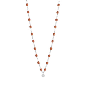 Gigi Clozeau - Gigi Supreme Classic 1 Diamond Necklace, Fauve, White Gold, 16.5"
