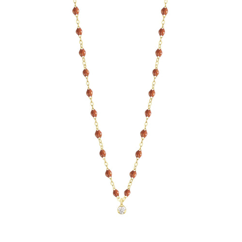 Gigi Clozeau - Gigi Supreme Classic 1 Diamond Necklace, Fauve, Yellow Gold, 16.5