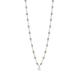 Gigi Clozeau - Gigi Supreme Classic 1 Diamond Necklace, Iceberg, Rose Gold, 16.5"
