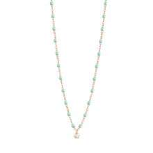 Gigi Clozeau - Gigi Supreme Classic 1 Diamond Necklace, Jade, Rose Gold, 16.5"