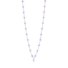 Gigi Clozeau - Gigi Supreme Classic 1 Diamond Necklace, Lilac, White Gold, 16.5"