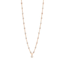 Gigi Clozeau - Gigi Supreme Classic 1 Diamond Necklace, Opal, Rose Gold, 16.5"