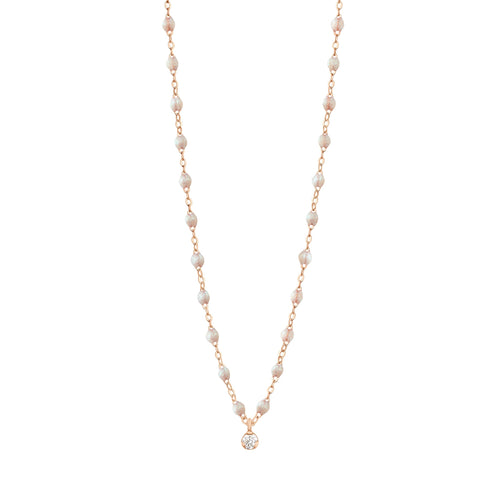 Gigi Clozeau - Gigi Supreme Classic 1 Diamond Necklace, Opal, Rose Gold, 16.5
