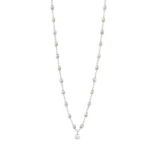 Gigi Clozeau - Gigi Supreme Classic 1 Diamond Necklace, Opal, White Gold, 16.5"
