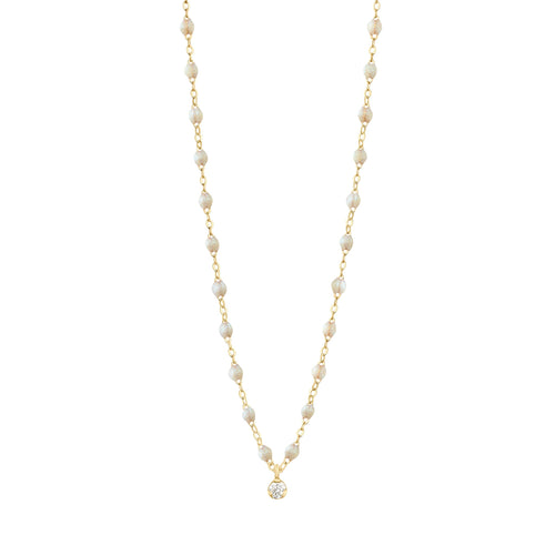Gigi Clozeau - Gigi Supreme Classic 1 Diamond Necklace, Opal, Yellow Gold, 16.5