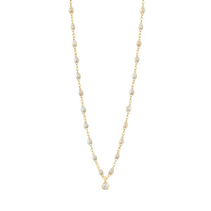 Gigi Clozeau - Gigi Supreme Classic 1 Diamond Necklace, Opal, Yellow Gold, 16.5"