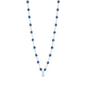 Gigi Clozeau - Gigi Supreme Classic 1 Diamond Necklace, Sapphire, White Gold, 16.5"