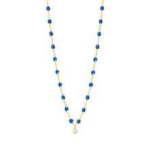 Gigi Clozeau - Gigi Supreme Classic 1 Diamond Necklace, Sapphire, Yellow Gold, 16.5"
