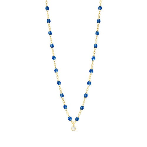 Gigi Clozeau - Gigi Supreme Classic 1 Diamond Necklace, Sapphire, Yellow Gold, 16.5