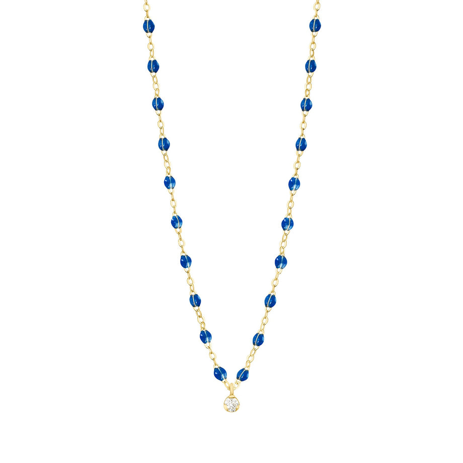 Gigi Clozeau - Gigi Supreme Classic 1 Diamond Necklace, Sapphire, Yellow Gold, 16.5