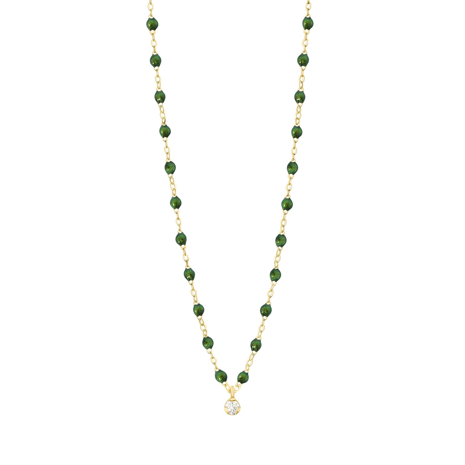 Gigi Clozeau - Gigi Supreme Classic 1 Diamond Necklace, Scarab, Yellow Gold, 16.5"