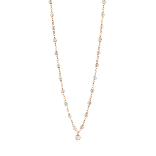 Gigi Clozeau - Gigi Supreme Classic 1 Diamond Necklace, Sparkle, Rose Gold, 16.5
