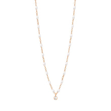 Gigi Clozeau - Gigi Supreme Classic 1 Diamond Necklace, White, Rose Gold, 16.5"