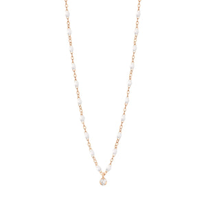 Gigi Clozeau - Gigi Supreme Classic 1 Diamond Necklace, White, Rose Gold, 16.5"