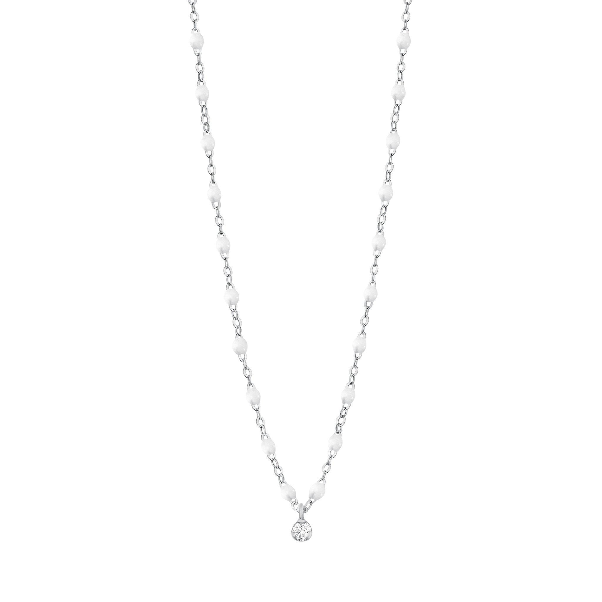 Gigi Supreme Classic Diamond Necklace, White, White Gold,