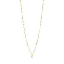 Gigi Clozeau - Gigi Supreme Classic 1 Diamond Necklace, White, Yellow Gold, 16.5"