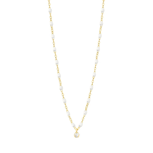 Gigi Clozeau - Gigi Supreme Classic 1 Diamond Necklace, White, Yellow Gold, 16.5